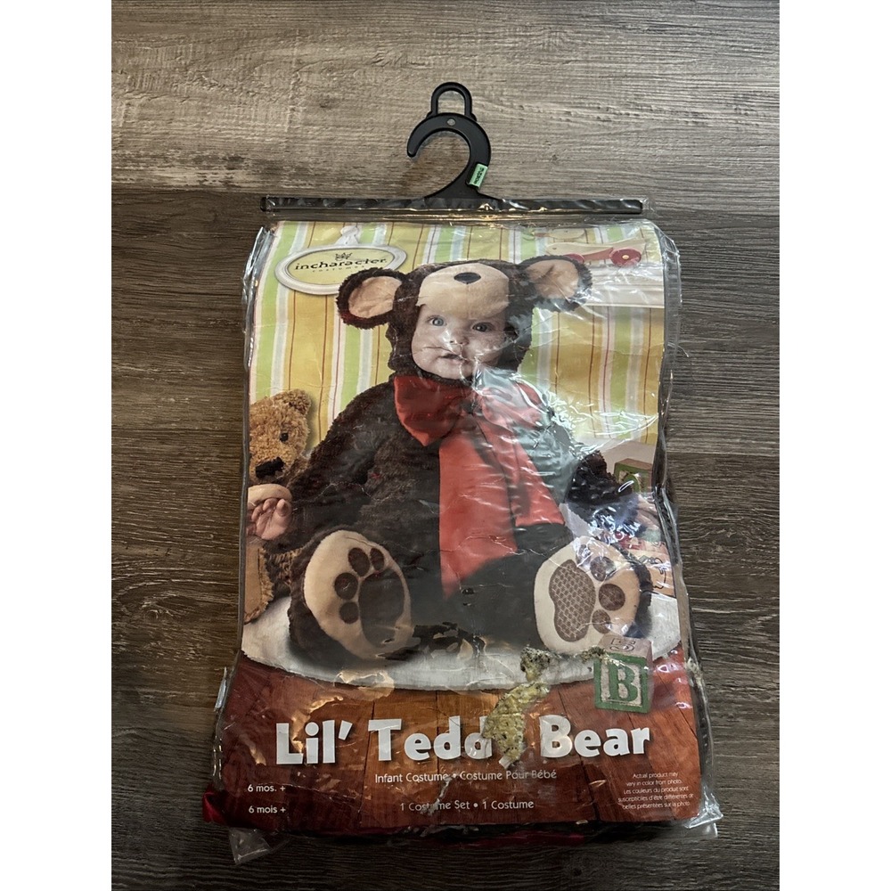 InCharacter Lil Teddy Bear Costume Toddler 18M 2T Brown Plush Outfit Booties